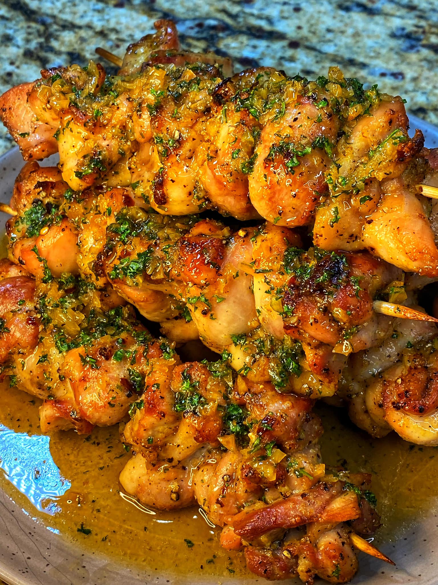 Lemon Pepper Chicken Skewers