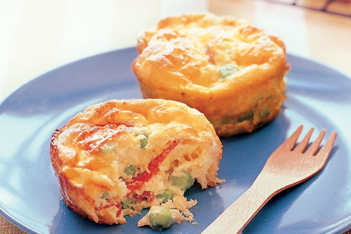 Keto Salami and cheese frittatas